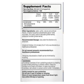 Thực phẩm bổ sung A.C. Grace Company Iron Up Liquid Iron Supplement Grape 2 fl oz (60 ml) 855212044102
