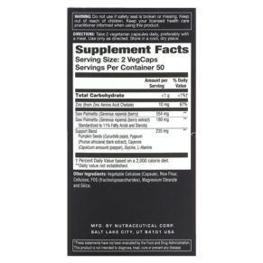 Thực phẩm bổ sung Action Labs Positive Prostate Saw Palmetto Men's Support 100 VegCaps 047868488809