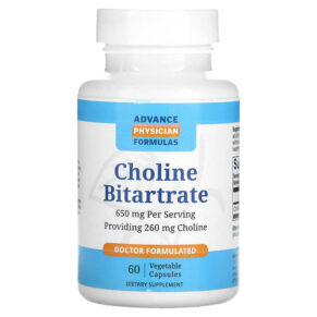 Thực phẩm chức năng Advance Physician Formulas Inc. Choline Bitartrate 650 mg 60 Vegetable Capsules 896996000083