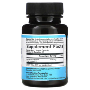 Thực phẩm bổ sung Advance Physician Formulas Inc. Indole-3-Carbinol 200 mg 60 Vegetable Capsules 896996000281