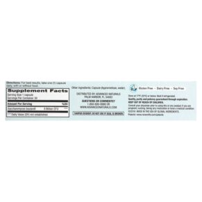 Thực phẩm bổ sung Advanced Naturals Ultimate FloraMax Saccharomyces Boulardii 8 Billion 30 Vegetable Capsules 631257164049