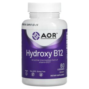 Thực phẩm chức năng Advanced Orthomolecular Research AOR Hydroxy B12 60 Lozenges 624917083255