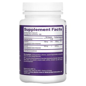 Thực phẩm bổ sung Advanced Orthomolecular Research AOR Mag Malate Renew 120 Vegetarian Capsules 624917082111