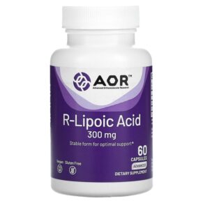 Thực phẩm chức năng Advanced Orthomolecular Research AOR R-Lipoic Acid 300 mg 60 Vegetarian Capsules 624917082890