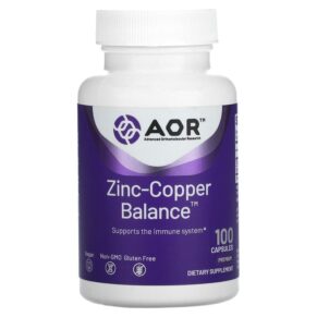 Thực phẩm chức năng Advanced Orthomolecular Research AOR Zinc-Copper Balance 100 Capsules 624917082913