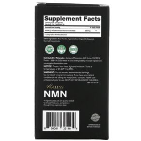 Thực phẩm bổ sung Ageless Foundation Laboratories NMN NAD Precursor Supplement 130 mg 60 Capsules 860001321104