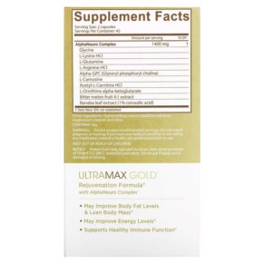 Ageless Foundation Laboratories UltraMax Gold with AlphaNeuro Complex 90 Veg Capsules 3 Thực phẩm bổ sung Ageless Foundation Laboratories UltraMax Gold with AlphaNeuro Complex 90 Veg Capsules 691546001400