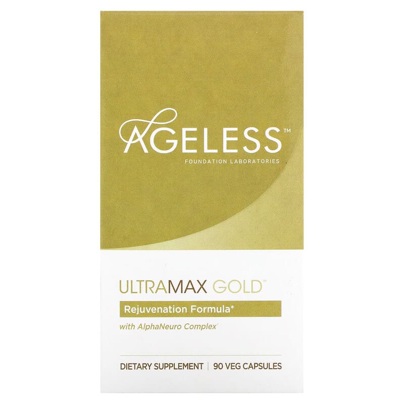 Ageless Foundation Laboratories UltraMax Gold with AlphaNeuro Complex 90 Veg Capsules 8 Thực phẩm chức năng Ageless Foundation Laboratories UltraMax Gold with AlphaNeuro Complex 90 Veg Capsules 691546001400