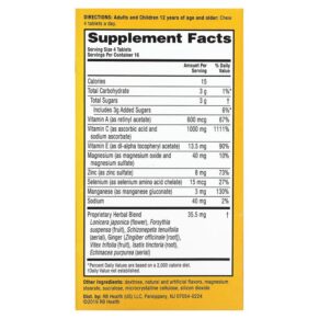 Thực phẩm bổ sung AirBorne Original Vitamin C Citrus 64 Chewable Tablets 647865186311