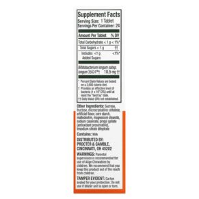 Thực phẩm bổ sung Align Probiotics 24/7 Digestive Support Banana Strawberry 24 Chewable Tablets 037000961680