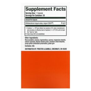 Thực phẩm bổ sung Align Probiotics 24/7 Digestive Support Probiotic Supplement 56 Capsules 037000939535