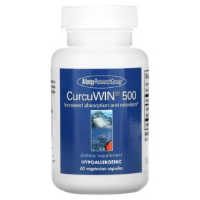 Thực phẩm chức năng Allergy Research Group CurcuWin 500 60 Vegetarian Capsules 713947772908