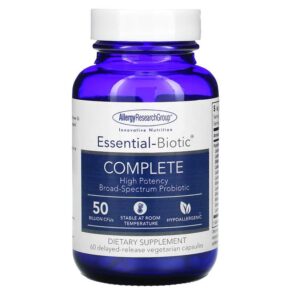 Thực phẩm chức năng Allergy Research Group Essential-Biotic Complete 50 Billion CFUs 60 Delayed-Release Vegetarian Capsules 713947773004