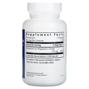 Thực phẩm bổ sung Allergy Research Group Magnesium Citrate 90 Vegetarian Capsules 713947702400
