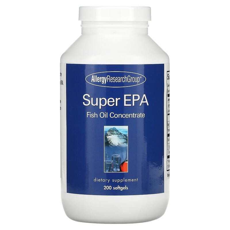 Allergy Research Group Super EPA Fish Oil Concentrate 200 Softgels 8 Thực phẩm chức năng Allergy Research Group Super EPA Fish Oil Concentrate 200 Softgels 713947738706