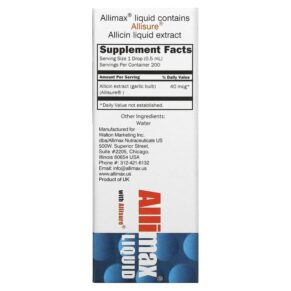 Thực phẩm bổ sung Allimax Liquid with Allisure 1/3 fl oz (10 ml) 872232000079