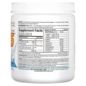 Thực phẩm bổ sung ALLMAX ACUTS Amino-Charged Energy Drink Blue Raspberry 7.4 oz (210 g) 665553226590