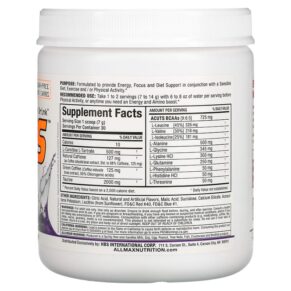 Thực phẩm bổ sung ALLMAX ACUTS Amino-Charged Energy Drink Grape 7.4 oz (210 g) 665553226828