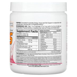 ALLMAX ACUTS Amino-Charged Energy Drink Pink Lemonade 7.4 oz (210 g) 3 Thực phẩm bổ sung ALLMAX ACUTS Amino-Charged Energy Drink Pink Lemonade 7.4 oz (210 g) 665553225357