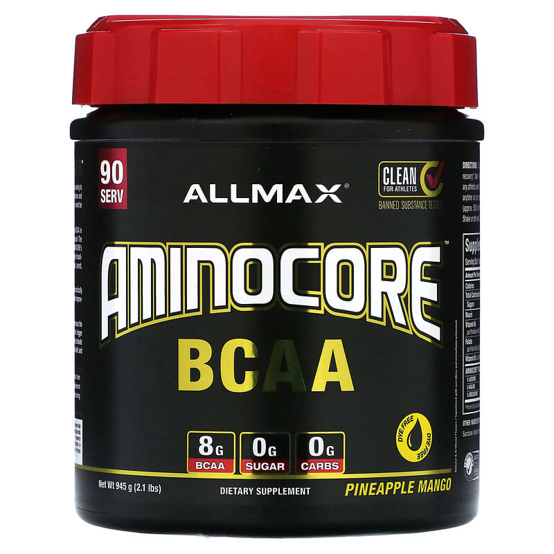 ALLMAX AMINOCORE BCAA Pineapple Mango 2.1 lbs (945 g) 8 Thực phẩm chức năng ALLMAX AMINOCORE BCAA Pineapple Mango 2.1 lbs (945 g) 665553228747