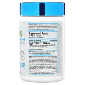 Thực phẩm bổ sung ALLMAX CLA80 Femme Premium Grade Conjugated Linoleic Acid 1.000 mg 60 Softgels 665553200347
