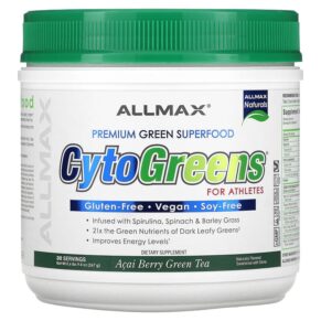 Thực phẩm chức năng ALLMAX CytoGreens For Athletes Acai Berry Green Tea 0.6 lbs (267 g) 665553222844