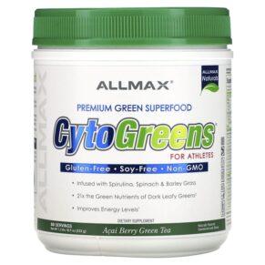 Thực phẩm chức năng ALLMAX CytoGreens Premium Green Superfood for Athletes Acai Berry Green Tea 1.2 lbs (535 g) 665553201528