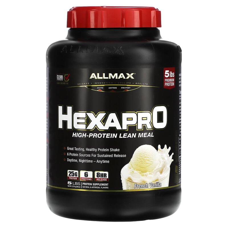 ALLMAX Hexapro High-Protein Lean Meal French Vanilla 5 lbs (2.27 kg) 8 Thực phẩm chức năng ALLMAX Hexapro High-Protein Lean Meal French Vanilla 5 lbs (2.27 kg) 665553228549