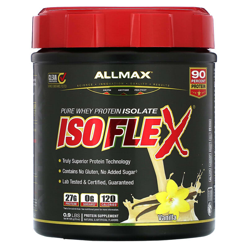 ALLMAX Isoflex Pure Whey Protein Isolate Vanilla 0.9 lbs (425 g) 8 Thực phẩm chức năng ALLMAX Isoflex Pure Whey Protein Isolate Vanilla 0.9 lbs (425 g) 665553223674