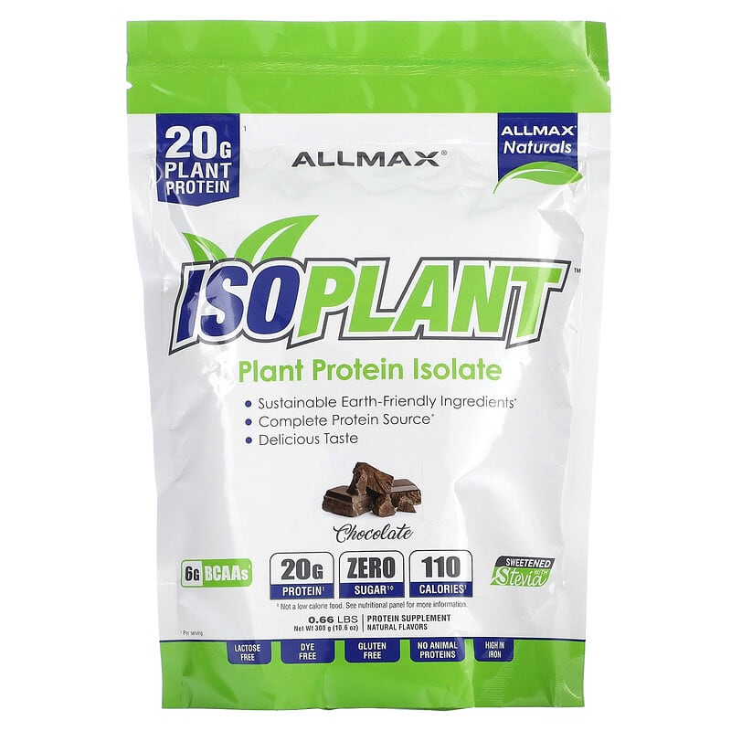 ALLMAX Isoplant Plant Protein Isolate Chocolate 10.6 oz (300 g) 8 Thực phẩm chức năng ALLMAX Isoplant Plant Protein Isolate Chocolate 10.6 oz (300 g) 665553229591