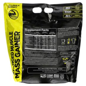 Thực phẩm bổ sung ALLMAX Sport All Mass Advanced Muscle Gainer Chocolate 5 lbs 2.27 kg (80 oz) 665553229263