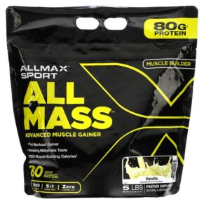 Thực phẩm chức năng ALLMAX Sport All Mass Advanced Muscle Gainer Vanilla 5 lbs 2.27 kg (80 oz) 665553229270