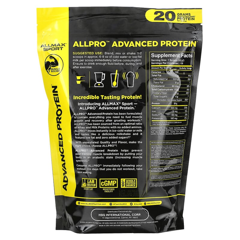 ALLMAX Sport ALLPRO Advanced Protein Vanilla 1.5 lbs (680 g) 2 Thực phẩm bổ sung ALLMAX Sport ALLPRO Advanced Protein Vanilla 1.5 lbs (680 g) 665553229676