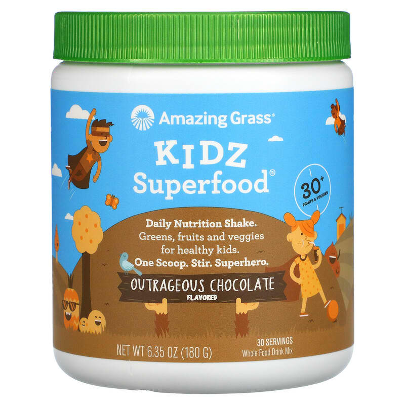 Amazing Grass Kidz Superfood Outrageous Chocolate 6.35 oz (180 g) 8 Thực phẩm chức năng Amazing Grass Kidz Superfood Outrageous Chocolate 6.35 oz (180 g) 829835543731