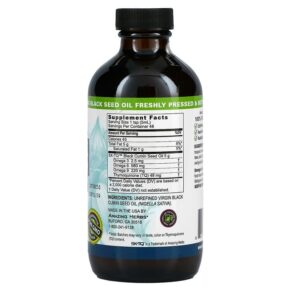 Thực phẩm bổ sung Amazing Herbs Premium Black Seed 100% Pure Cold-Pressed Black Cumin Seed Oil 8 fl oz (240 ml) 665231120080