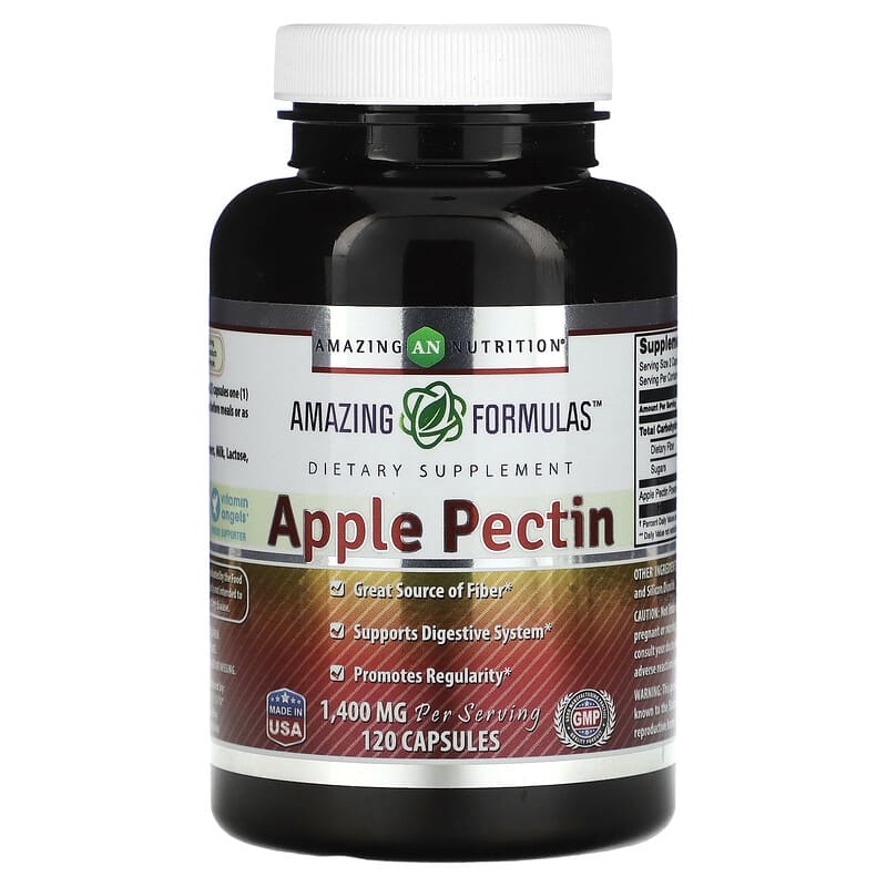 Amazing Nutrition Apple Pectin 700 mg 120 Capsules 8 Thực phẩm chức năng Amazing Nutrition Apple Pectin 700 mg 120 Capsules 810180025546