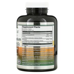Thực phẩm bổ sung Amazing Nutrition Calcium Magnesium Zinc + Vitamin D3 300 Tablets 810180029315