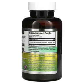 Thực phẩm bổ sung Amazing Nutrition Chromium Picolinate 200 mcg 240 Tablets 810180021791