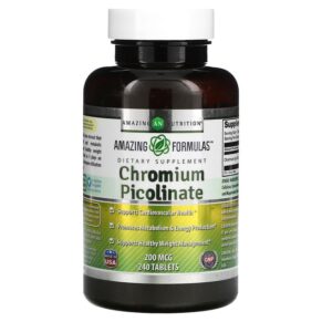Thực phẩm chức năng Amazing Nutrition Chromium Picolinate 200 mcg 240 Tablets 810180021791