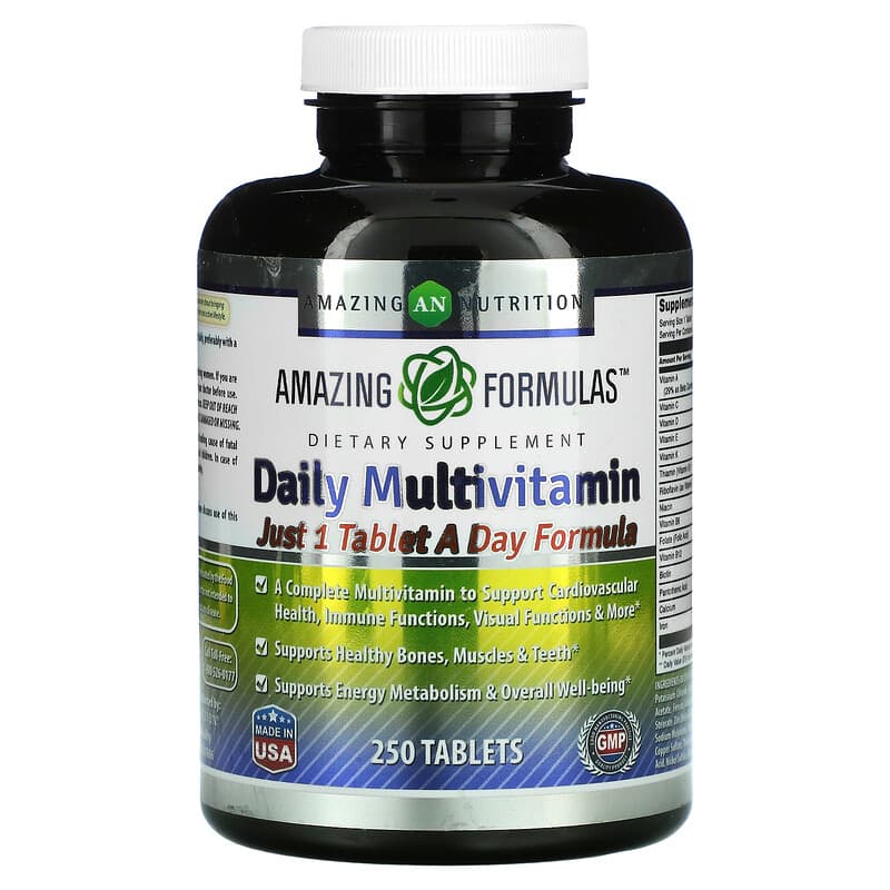 Amazing Nutrition Daily Multivitamin 250 Tablets 8 Thực phẩm chức năng Amazing Nutrition Daily Multivitamin 250 Tablets 819209026861