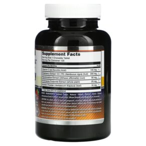 Thực phẩm bổ sung Amazing Nutrition Elderberry Complex Berry 120 Chewable Tablets 819209028902