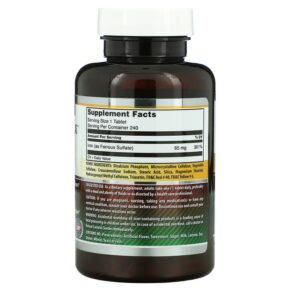 Thực phẩm bổ sung Amazing Nutrition Iron As Ferrous Sulfate 65 mg 240 Tablets 810180022972