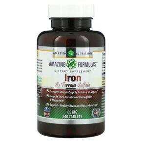 Thực phẩm chức năng Amazing Nutrition Iron As Ferrous Sulfate 65 mg 240 Tablets 810180022972