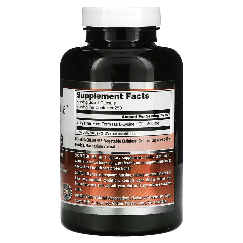 Amazing Nutrition L-Lysine 500 mg 250 Capsules 2 Thực phẩm bổ sung Amazing Nutrition L-Lysine 500 mg 250 Capsules 810180022668