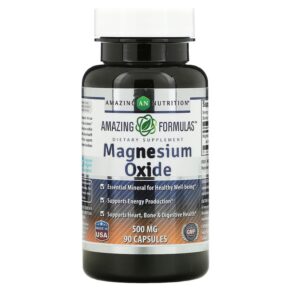 Thực phẩm chức năng Amazing Nutrition Magnesium Oxide 500 mg 90 Capsules 810180025812