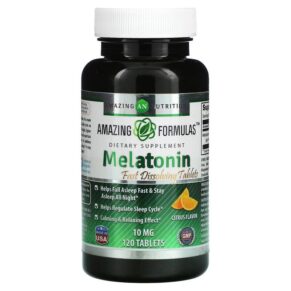 Thực phẩm chức năng Amazing Nutrition Melatonin Citrus 10 mg 120 Tablets 819209026069