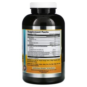 Thực phẩm bổ sung Amazing Nutrition Norwegian Cod Liver Oil Fresh Orange 1.000 mg 250 Softgels 810180021081