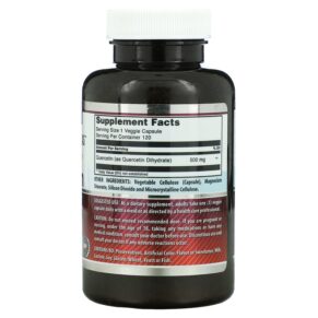 Thực phẩm bổ sung Amazing Nutrition Quercetin 500 mg 120 Veggie Capsules 810180022187