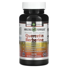 Thực phẩm chức năng Amazing Nutrition Quercetin Berberine 500 mg 90 Veggie Capsules 819209024874