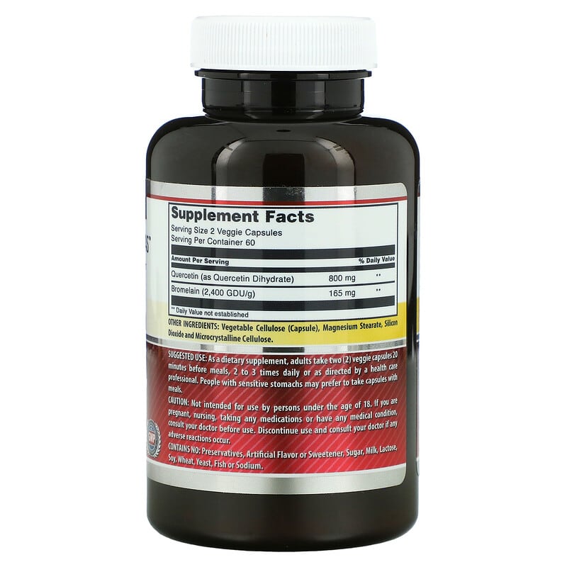 Amazing Nutrition Quercetin Bromelain 120 Veggie Capsules 2 Thực phẩm bổ sung Amazing Nutrition Quercetin Bromelain 120 Veggie Capsules 810180020985